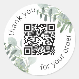 Thank you Stickers with Custom QR Code