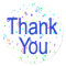 Thank You Stickers with Streamers
