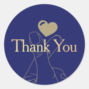 Thank You stiker Classic Round Sticker