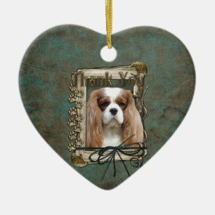 Thank You - Stone Paws - Cavalier Ceramic Tree Decoration