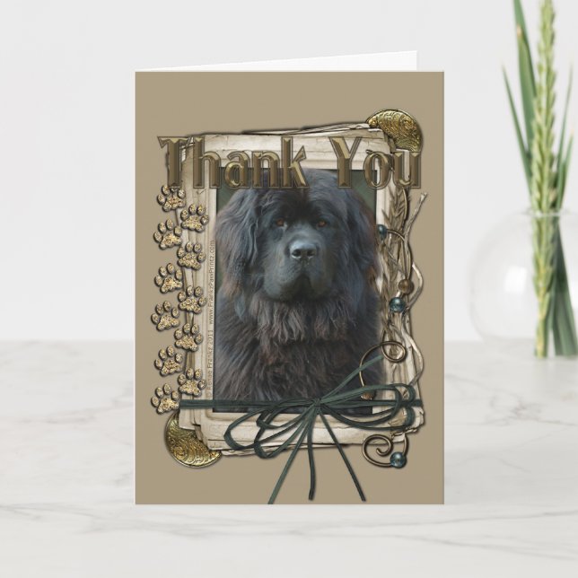 Thank You - Stone Paws - Newfoundland Card (Front)