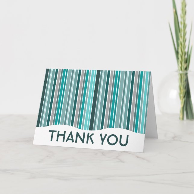 thank you : striped curtain : card (Front)