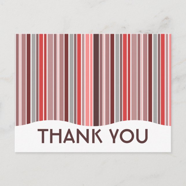 thank you : striped curtain : postcard (Front)
