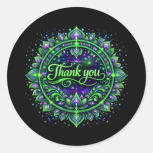 Thank You    Stylish Gratitude Design Classic Round Sticker