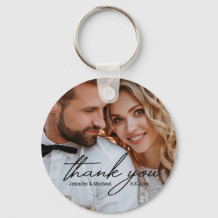 thank you,stylish wedding photo key ring