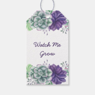 Thank You Succulents Watch Me Grow Baby Shower Gift Tags