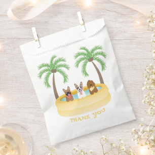 Thank You Summer Dogs Swimming Pool Favour Bags