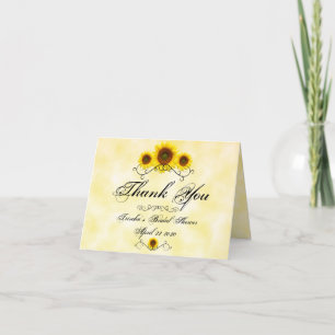 Thank you Sunflower Bridal Shower Card