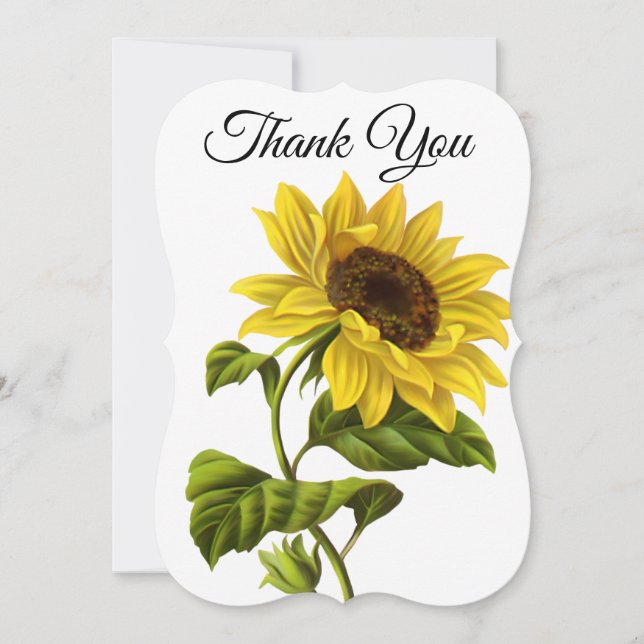 Thank You Sunflower Card (Front)