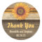thank you sunflower wedding stickers
