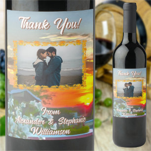 Thank You Sunset 2295 Wine Label