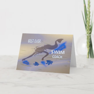 Thank You Swim Coach Card