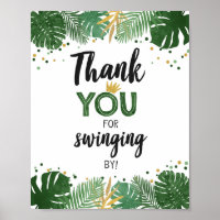 Thank You Swinging By Tropical Safari Birthday