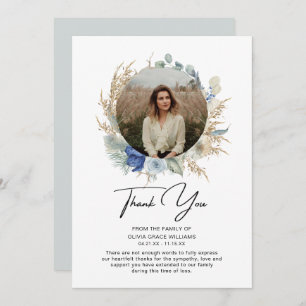 Thank You Sympathy Photo Funeral Bereavement