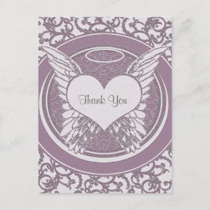 Thank You   Sympathy   Pink Postcard