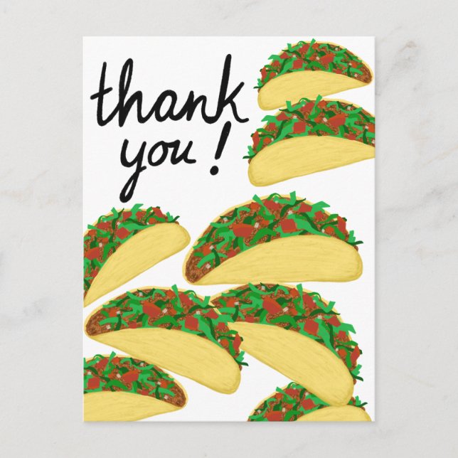 THANK YOU! Taco Avalanche Delicious Postcard (Front)