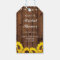 Thank you Tag Favour Sunflower Wood Bridal Shower