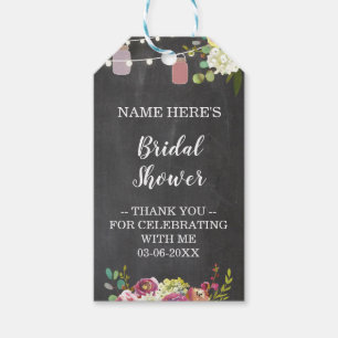 Thank you Tag Floral Favour Jar Bridal Shower