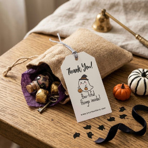 Thank You Tag for Business - Cute Halloween Ghost