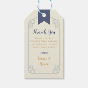 Thank you Tag Library Favor Tags Wedding Bookmark