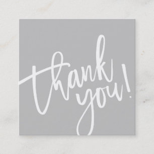 THANK YOU TAG soft grey white brush lettered type