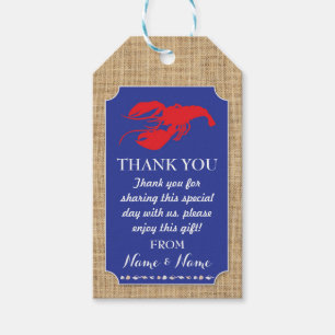 Thank you Tags Crawfish Boil Lobster Beach Wedding