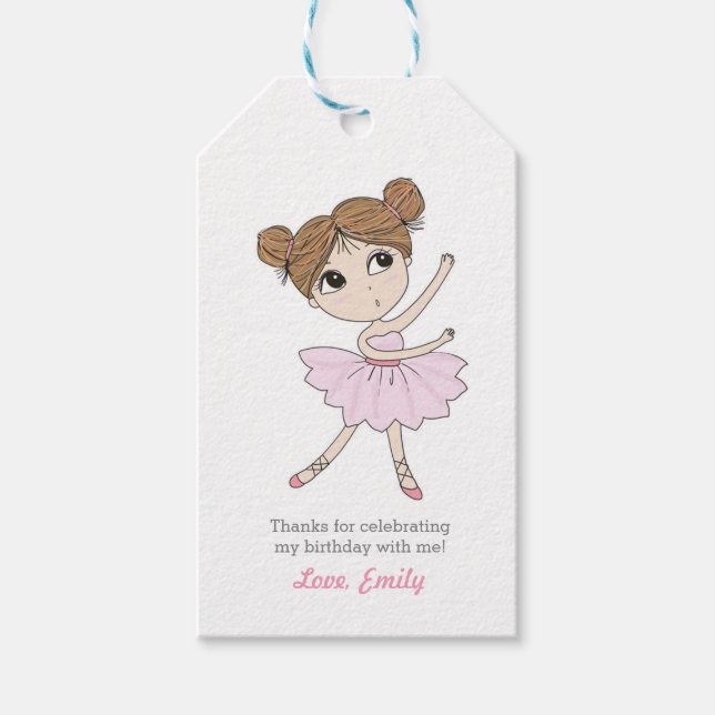 Thank you tags | Favour tags | Ballerina (Front)