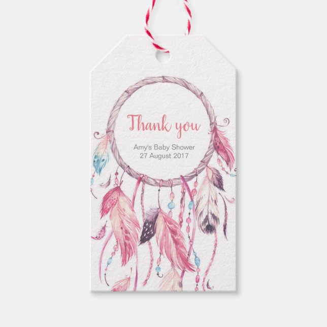 Thank you tags | Favour tags | Dream Catcher (Front)