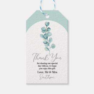 Thank you Tags Wedding Eucalyptus Green Mint Leaf