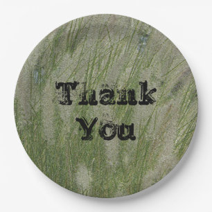 Thank You Tall Desert Grass Appreciation Paper Plate