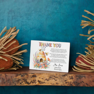 thank you teacher Appreciation honey bee poem Plaque