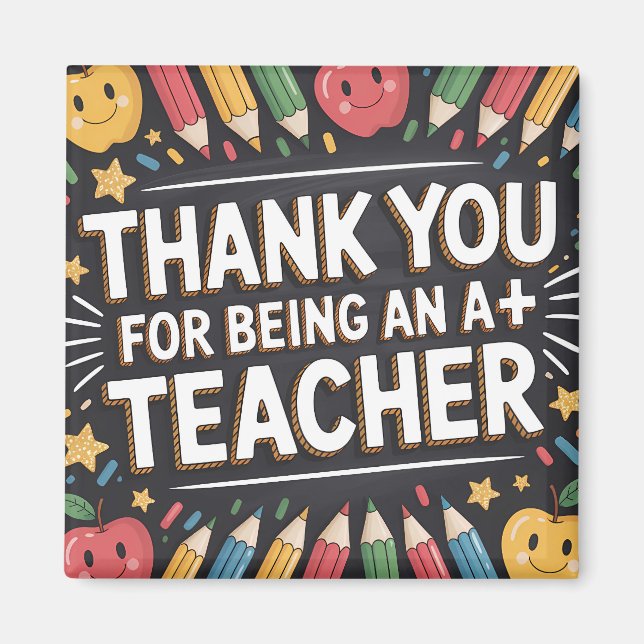 Thank you Teacher Appreciation Magnet (Front)