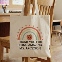 Thank You Teacher Appreciation Pastel Rainbow