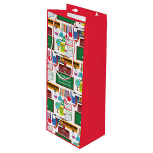 THANK YOU Teacher Appreciation School RED Wine Gift Bag