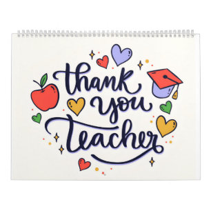 thank you teacher calendar