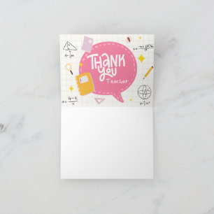Thank You Teacher Card