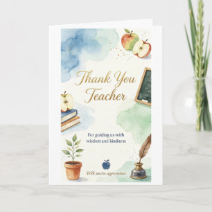 Thank you teacher card