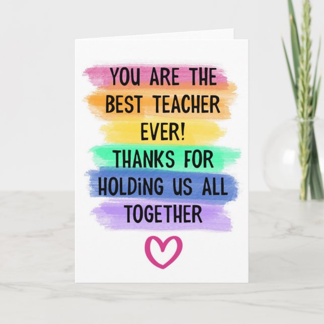 Thank You Teacher Card (Front)