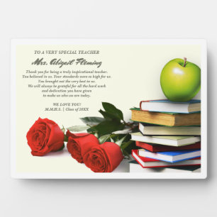 Thank You, Teacher. Custom Name Gift Plaques