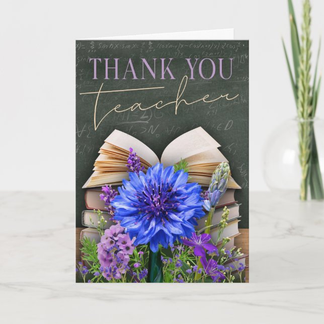 Thank You Teacher Floral Card (Front)