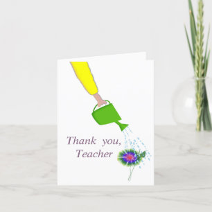 Thank you, Teacher, Flower and Watercan You Card
