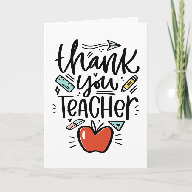 Thank You Teacher Graduation Card (Front)