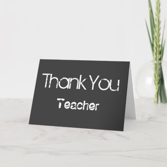 Thank You Teacher Greeting Card (Front)