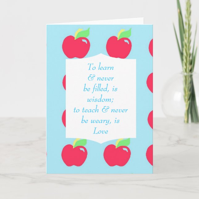 Thank You Teacher Greeting Card (Front)