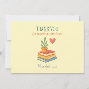 Thank You Teacher – Heartfelt Appreciation Gift Holiday Card