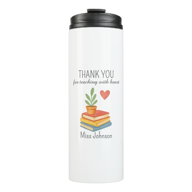 Thank You Teacher – Heartfelt Appreciation Gift Thermal Tumbler (Front)