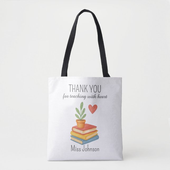 Thank You Teacher – Heartfelt Appreciation Gift Tote Bag (Front)