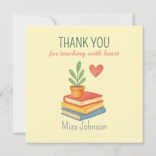Thank You Teacher – Heartfelt - Flat Card