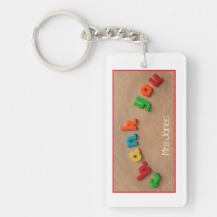 Thank you teacher magnetic letter key ring