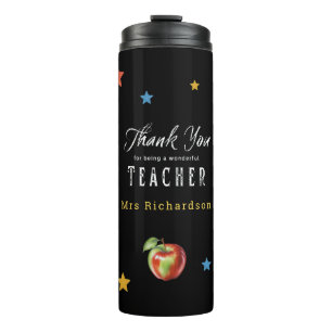 Thank You Teacher Personalised Hot Drinks Thermal Tumbler